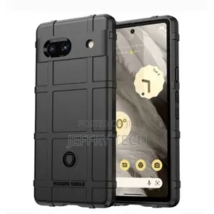 Rugged Shield Back Case for Google Pixel 7a - Black
