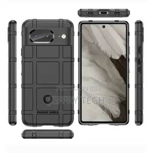 Rugged Shield Back Case for Google Pixel 8 - Black
