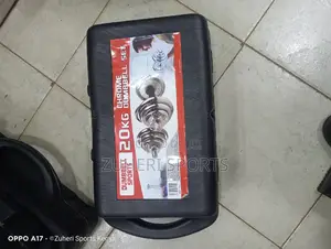 20kg Chrome Dumbbell Barbell Set Adjustable With Casing