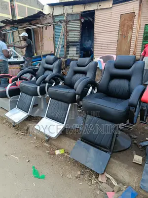 Barber Seats, Black and Silver 