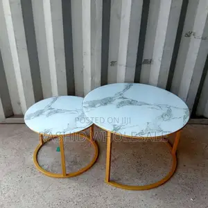 White Round Coffee Nesting Table.
