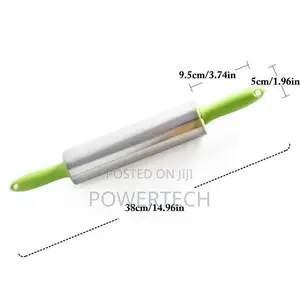 Non-Stick Stainless Steel Rolling Pin Dough Roller.
