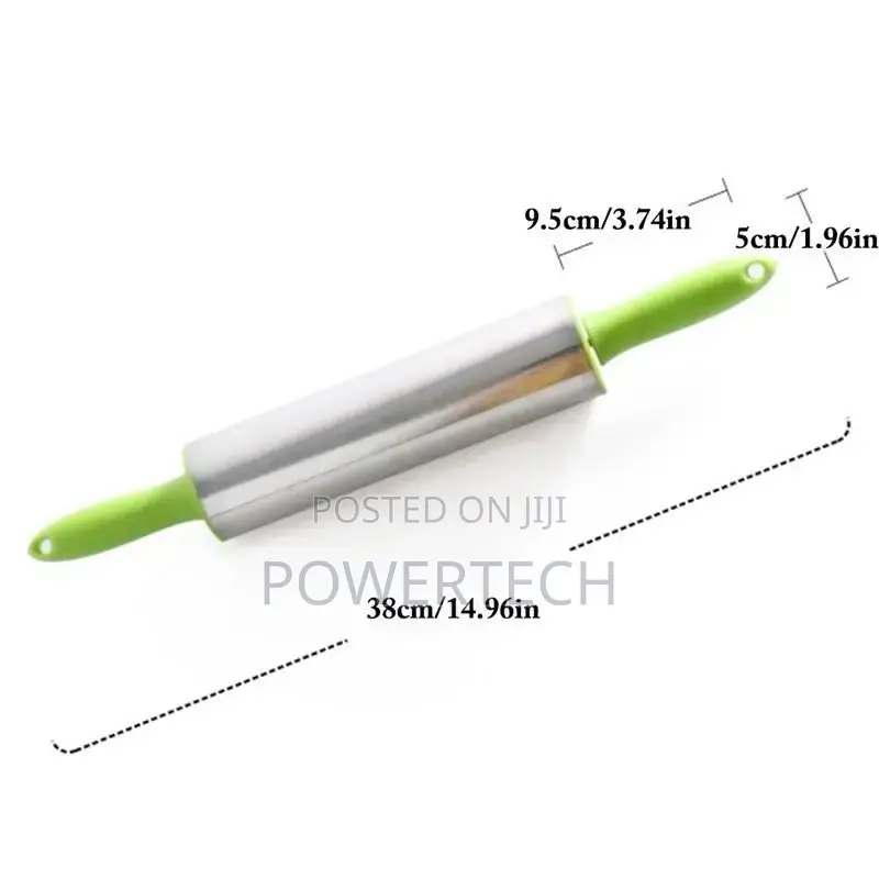 Non-Stick Stainless Steel Rolling Pin Dough Roller.