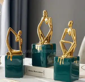 Abstract Ceramic Thinker Decor
