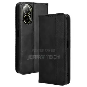 Oppo Realme 12 Lite 4G Magnetic Flip Cover Pu Wallet Phone C