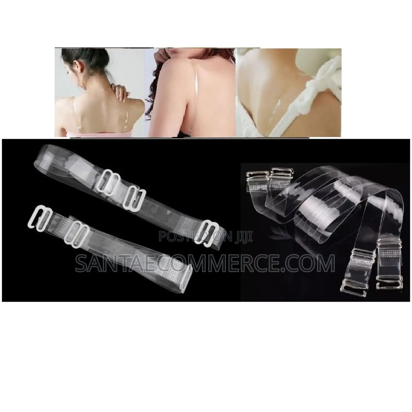 Clear Transparent Elastic Bra Straps