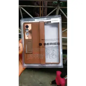 Samsung Galaxy Z Fold 3 Leather With Screen Protector, Fro