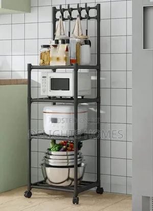 *4 Tier Multipurpose Rack With Hooks