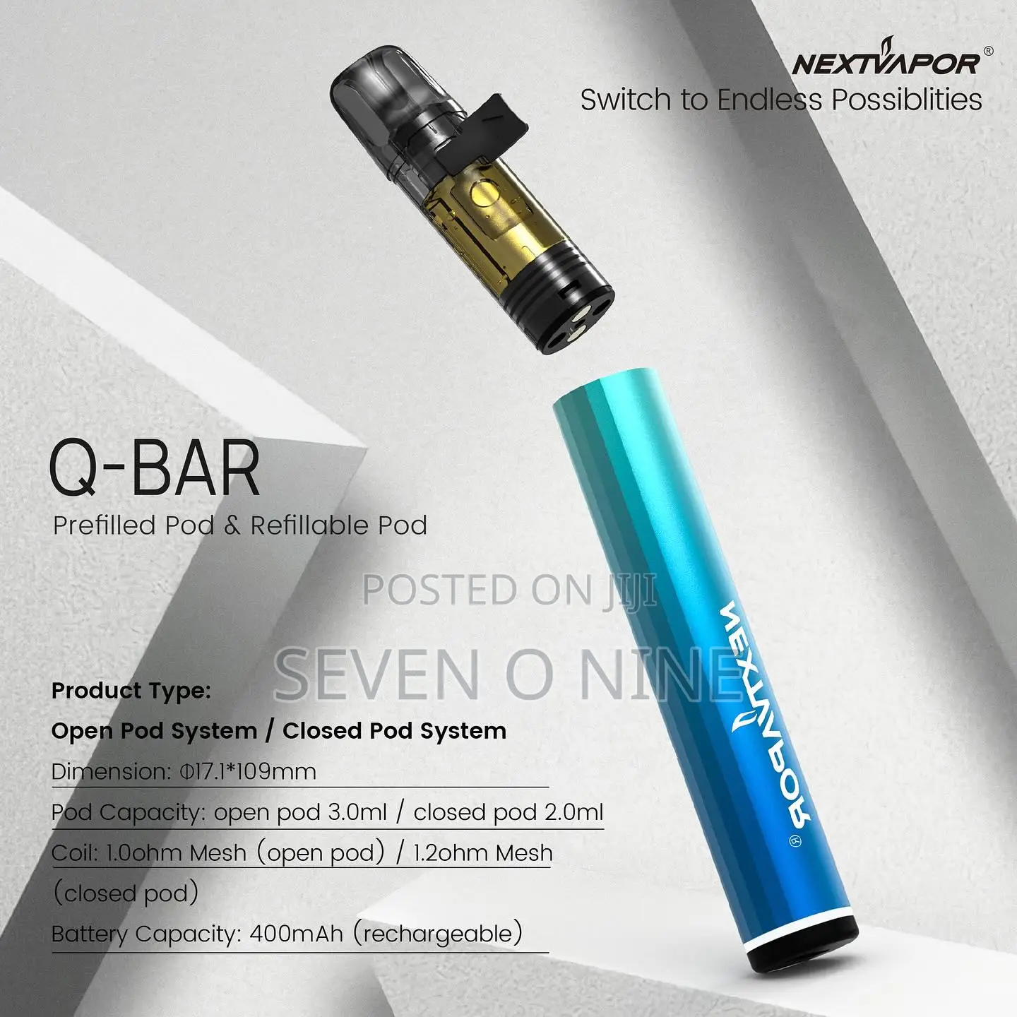QBAR Refillable Pod Vape System