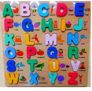 Alphabets With Names Learning Wooden Board