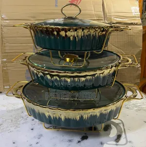3 PCS Ceramic Chaffing Dishes 3.5 L , 3L and 2.5L