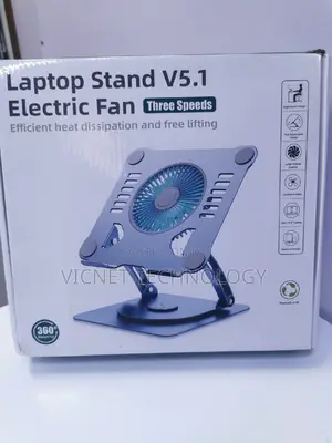 V5.1 Electric Fan Laptop Stand With 3 Speeds