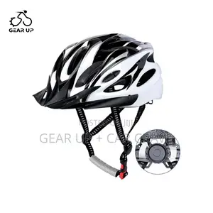 Black White Cycling Bicycle Helmet With Visor