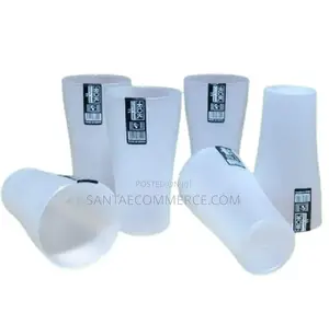 6 PCS Clear Reusable Plastic Tumbler Dispenser Cups