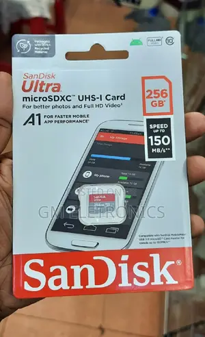 256gb Sandisk Memory Card for Smart Phones.