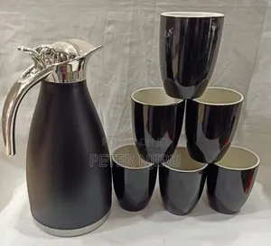 Black Flask Set Available