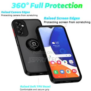 Galaxy A14 5G Case With Ring Holder Kickstand Matte Back Sof