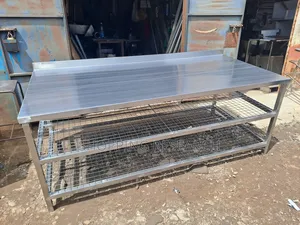 Stainless Steel Worktable With Cooling Racks for Bakery