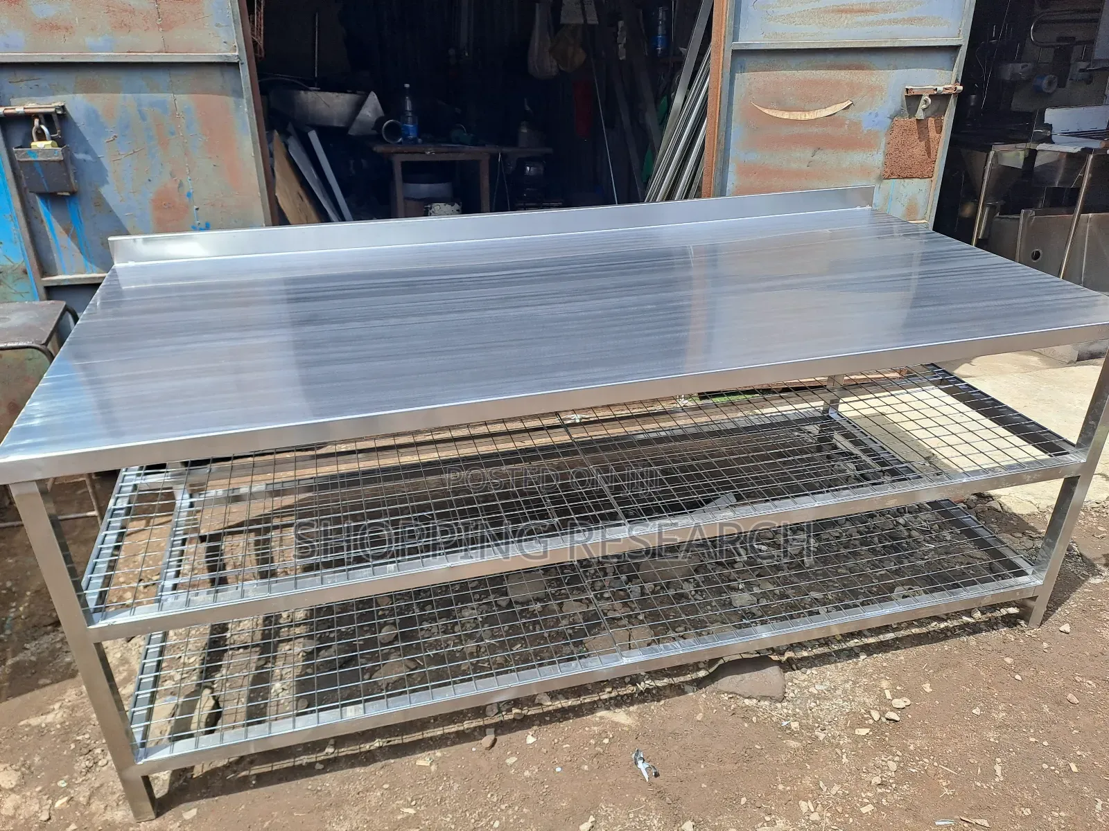 Stainless Steel Worktable With Cooling Racks for Bakery