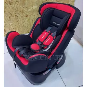 Reclining Baby Car Seat Booster With Base - Black/ Red