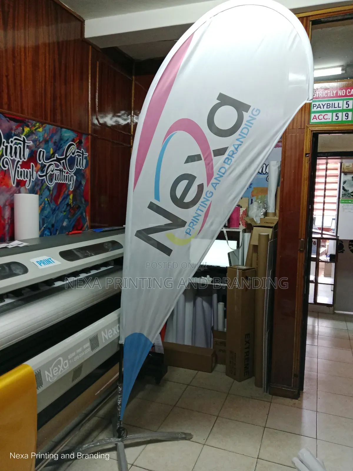 Outdoor Printed Teardrops With Stands
