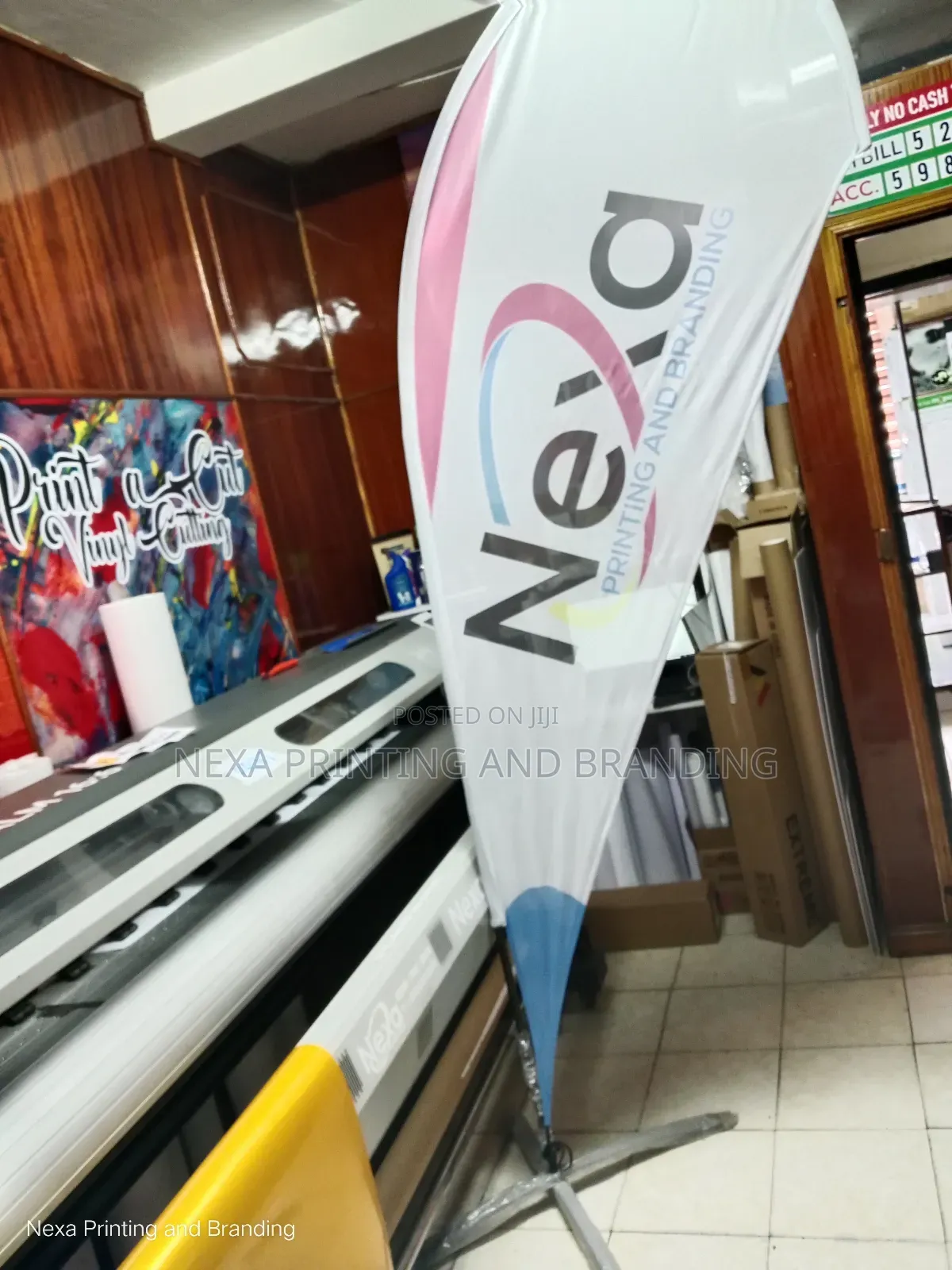 Outdoor Printed Teardrops With Stands