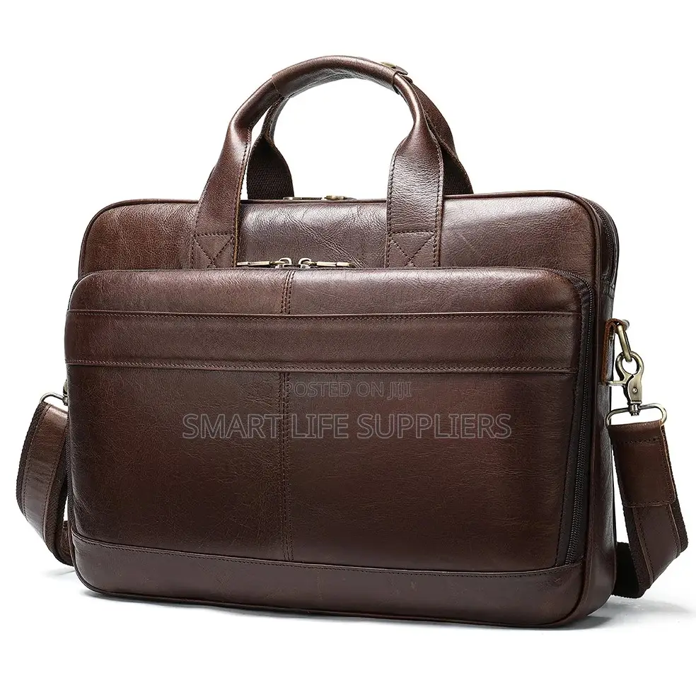 Leather Shoulder Coffee Brown Bag
