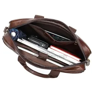 Leather Shoulder Coffee Brown Bag