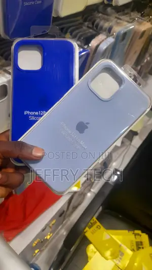 Back Cover for iPhone 12 Pro Max (Blue, Shock Proof, Silico