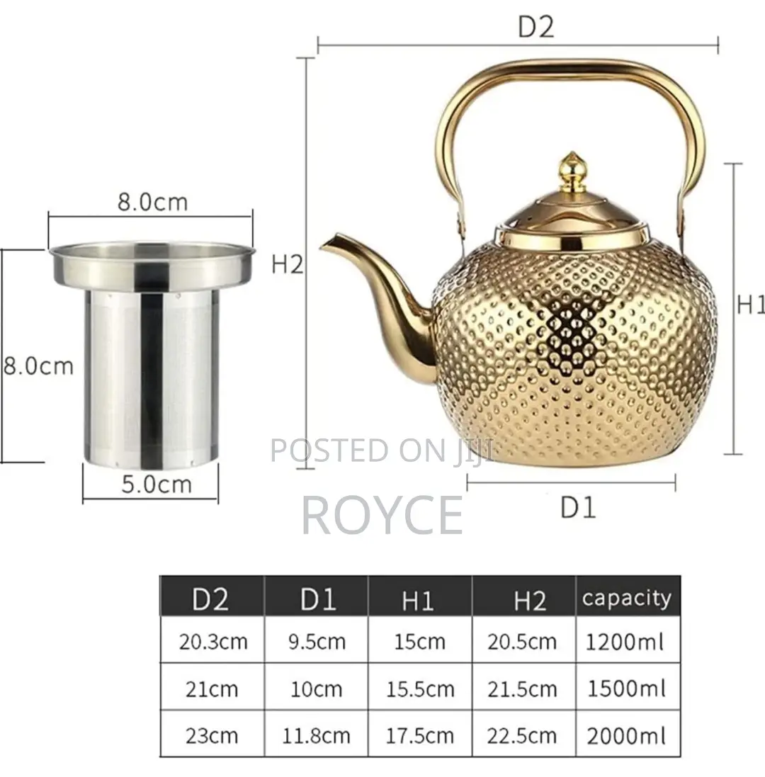 Stainless Steel Tea Pot With Infuser -2l