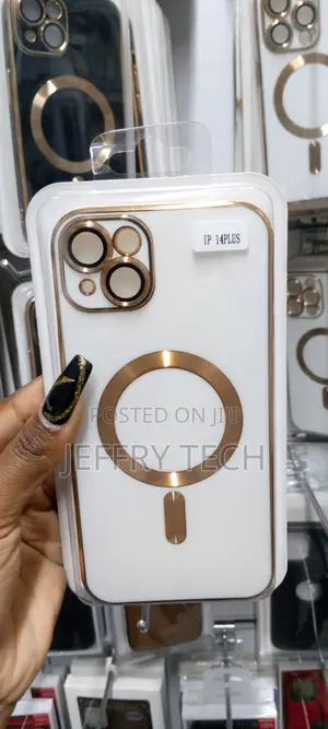 iPhone14 Case Built-in Camera Protector Plating Gold Soft