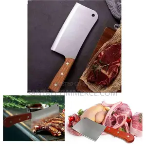 Heavy Duty Butcher Knife Meat Cleaver With Wooden Handle