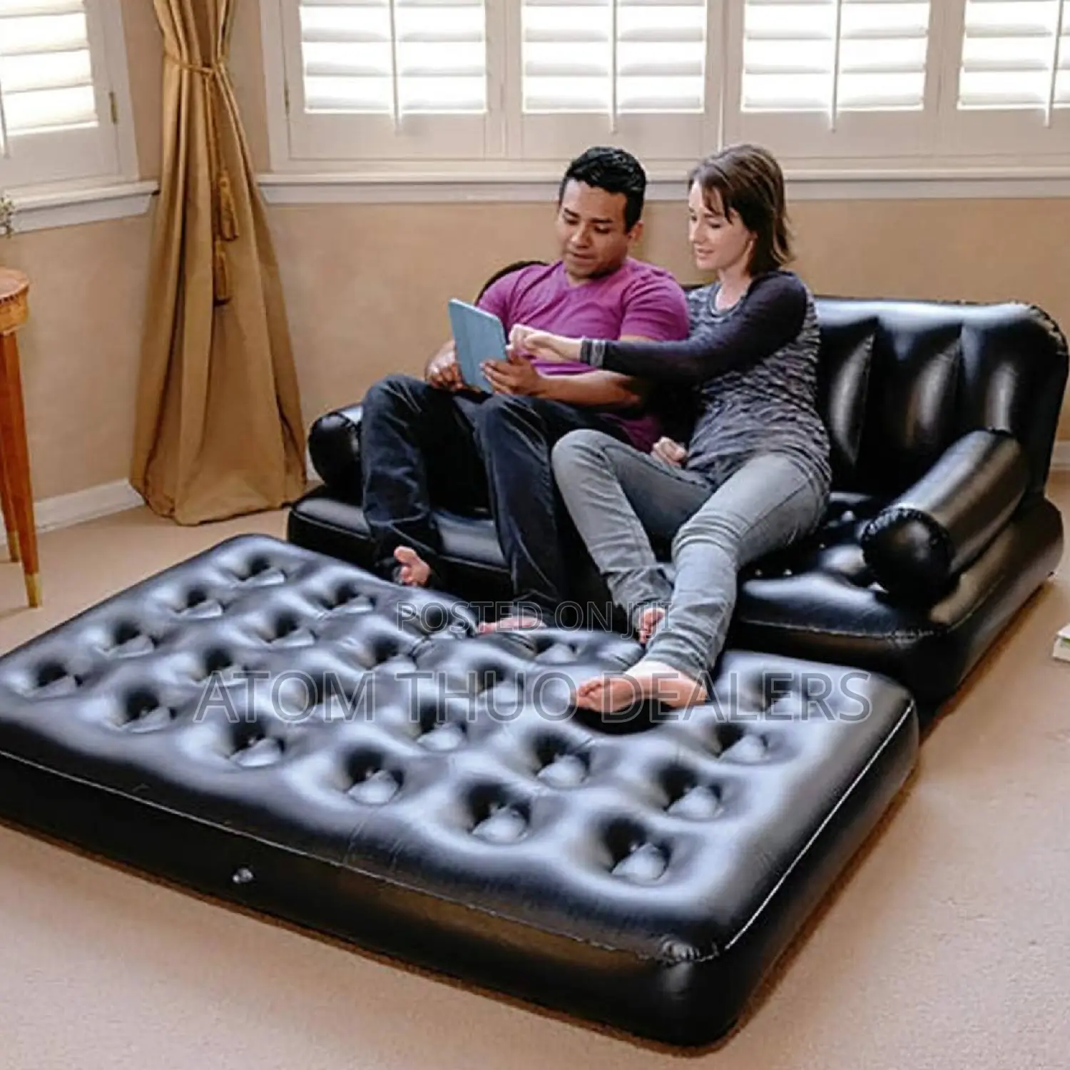 2 Seater Bestway Inflatable Pullout Sofa With Electric Pump*