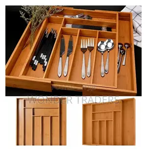 Multifunctional Bamboo Drawer Organizer
