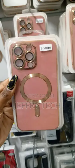 iPhone 14 Pro Max Magsafe Case :Gold Pink