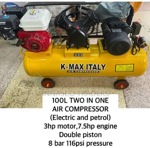 K-Max 100L 2in1 Air Compressor (Electric and Petrol)