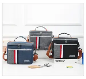 Denim- Oxford Insulated Lunch Bag