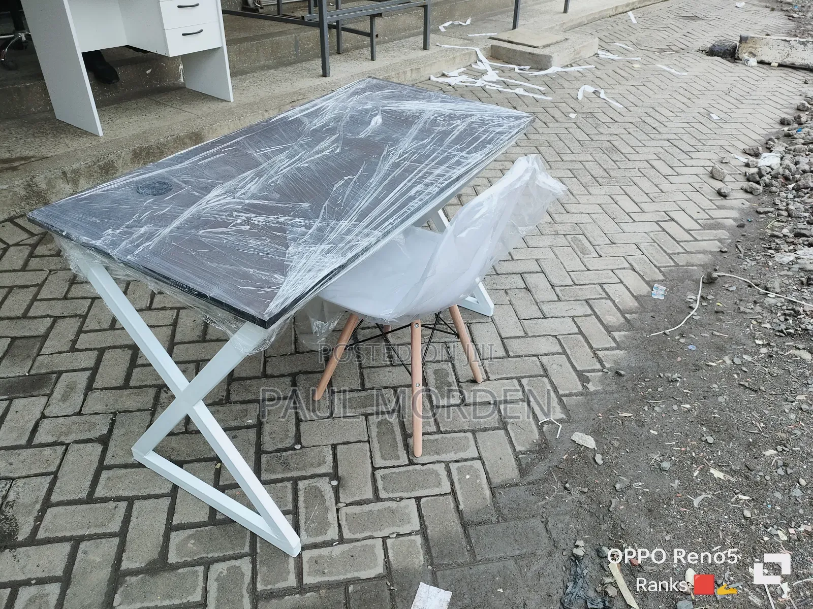 Office Study Desk and Plastic Chair