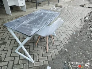 Office Study Desk and Plastic Chair