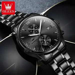 Olevs Black Chronograph Watch, Olevs Chronograph Watch