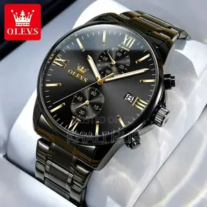 Olevs Black Chronograph Watch, Olevs Chronograph Watches