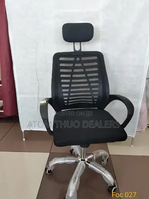 Secretarial Mesh Office Chair With Headrest.