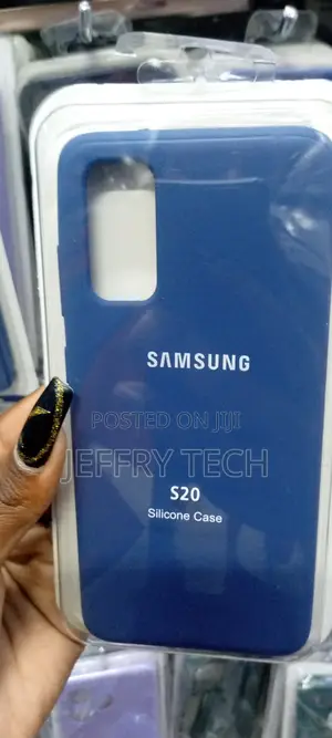 Soft Silicone Blue Case Cover for Samsung Galaxy S20