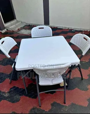 Foldable Table With Four Foldable Chairs