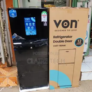 Dark Grey Von 138 Litres Double Door Fridge VART-18DMK