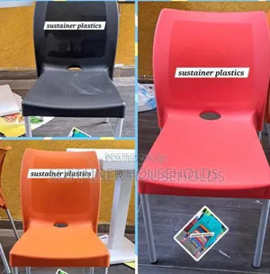 Grid Set Plastic Chairs With Metal Legs