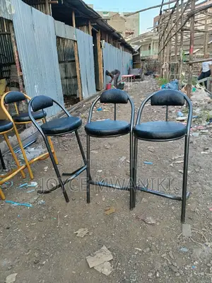 Powder Coated High Bar Chairs, Black