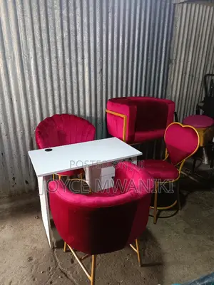 Manicure Set, Love Seat and Makeup Chair 
