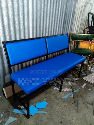 Waiting Bench, Blue 3 Seater
