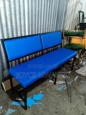 Waiting Bench, Blue 3 Seater